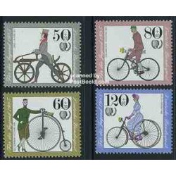 4 عدد تمبر جوانان - دوچرخه ها - جمهوری فدرال آلمان 1985