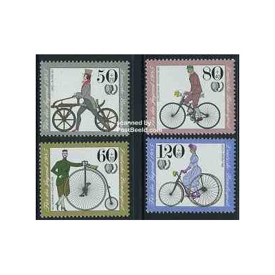4 عدد تمبر جوانان - دوچرخه ها - جمهوری فدرال آلمان 1985