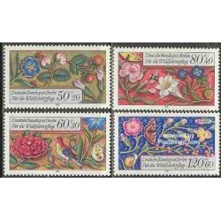 4 عدد تمبر گلهای تزئینی - برلین آلمان 1985 قیمت 8.7 دلار