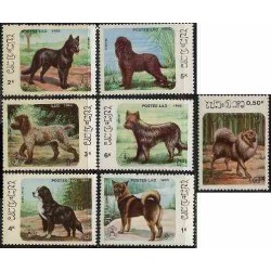 7 عدد تمبر سگها - موزه استوکهلمیا - لائوس 1986
