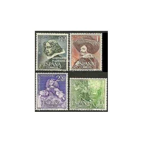 4 عدد تمبر تابلو نقاشی اثر ولاسکوئز - اسپانیا 1961 4 عدد تمبر تابلو نقاشی اثر ولاسکوئز - اسپانیا 1961