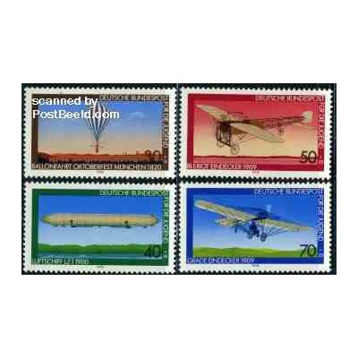 4 عدد تمبر جوانان - هوانوردی - جمهوری فدرال آلمان 1978