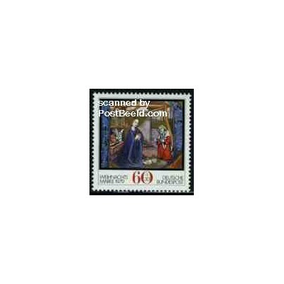 1 عدد تمبر کریستمس - تابلو نقاشی - جمهوری فدرال آلمان 1979