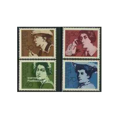 4 عدد تمبر سال بین المللی زن - جمهوری فدرال آلمان 1975