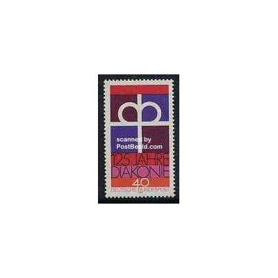 1 عدد تمبر یکصدو بیست و پنجمین سالگرد دیاکونی - جمهوری فدرال آلمان 1974
