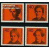 4 عدد تمبر زنان نامدار - جمهوری فدرال آلمان 1974