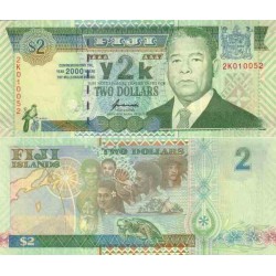 اسکناس 2 دلار - فیجی 2000