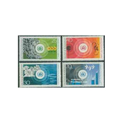 4 عدد تمبر حفاظت از محیط - جمهوری فدرال آلمان 1973