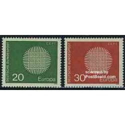 2 عدد تمبر مشترک اروپا - Europa cept - جمهوری فدرال آلمان 1970