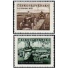 2 عدد  تمبر کشاورزی - چک اسلواکی 1951