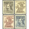 4 عدد  تمبر ششصدمین سالگرد تأسیس دانشگاه کارل در پراگ - چک اسلواکی 1948