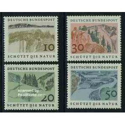 4 عدد تمبر حفاظت از طبیعت اروپائی - جمهوری فدرال آلمان 1969