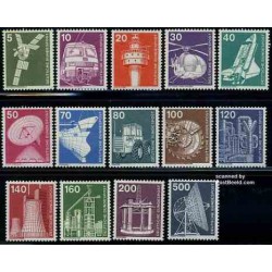 تمبر خارجی -14 عدد تمبر سری پستی - لوازم - جمهوری فدرال آلمان 1975
