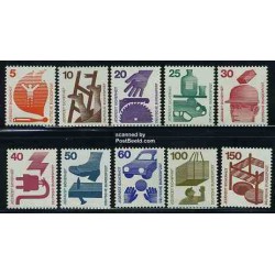 تمبر خارجی - 10 عدد تمبر سری پستی - ایمنی - جمهوری فدرال آلمان 1971