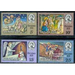 تمبر خارجی - 4 عدد تمبر کریستمس - سوایزلند 1978
