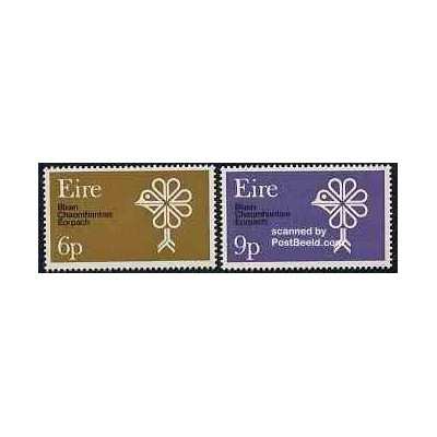 تمبر خارجی - 2 عدد تمبر سال حفاظت از طبیعت اروپائی - ایرلند 1970