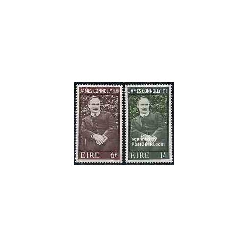 تمبر خارجی - 2 عدد تمبر جیمز کانلی - سوسیالیست - ایرلند 1968
