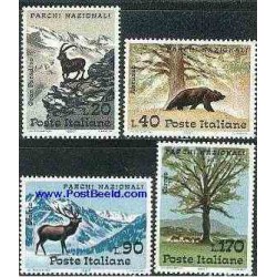 تمبر خارجی - 4 عدد تمبر پارکهای ملی - ایتالیا 1967