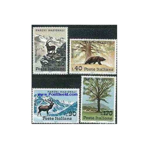تمبر خارجی - 4 عدد تمبر پارکهای ملی - ایتالیا 1967