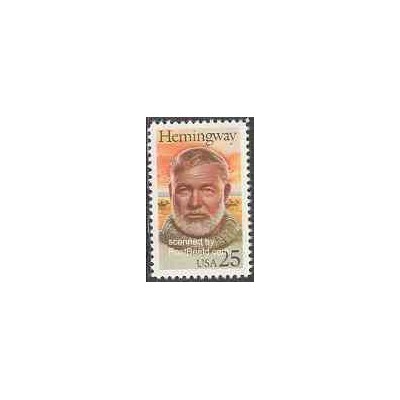 تمبر خارجی - 1 عدد تمبر ارنست همینگوی - نویسنده - آمریکا 1989