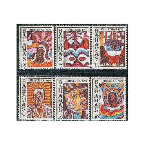 تمبر خارجی - 6 عدد تمبر کریستمس -  باهاماس 1979