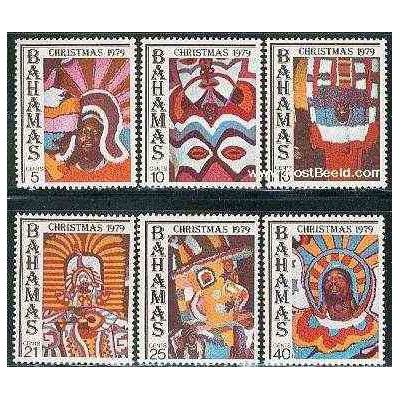 تمبر خارجی - 6 عدد تمبر کریستمس -  باهاماس 1979