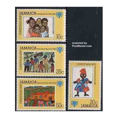 تمبر خارجی - 4 عدد تمبر کریستمس - سال کودک - جامائیکا 1979