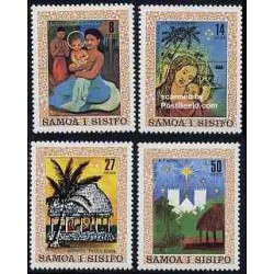 تمبر خارجی - 4 عدد تمبر کریستمس - ساموا 1980