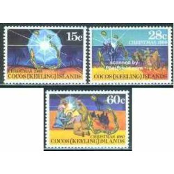 تمبر خارجی - 3 عدد تمبر کریستمس - جزایر کوکوس 1980