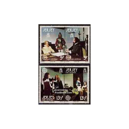 تمبر خارجی - 4 عدد تمبر مشترک اروپا - Europa Cept - جرسی 1980