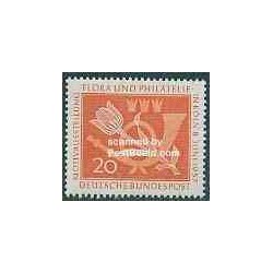 تمبر خارجی - 1 عدد تمبر گلها و تمبرشناسی - جمهوری فدرال آلمان 1957