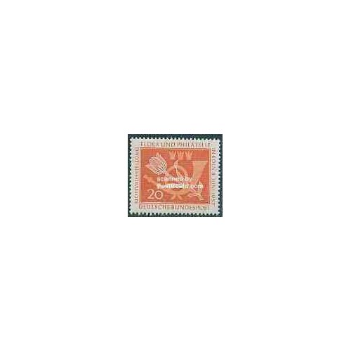 تمبر خارجی - 1 عدد تمبر گلها و تمبرشناسی - جمهوری فدرال آلمان 1957