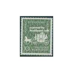 تمبر خارجی - 1 عدد تمبر جوزف فون اشندورف - شاعر و رمان نویس - جمهوری فدرال آلمان 1957