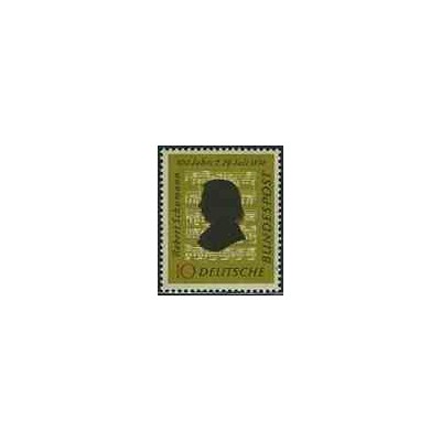 تمبر خارجی - 1 عدد تمبر روبرت شومان - آهنگساز - جمهوری فدرال آلمان 1956