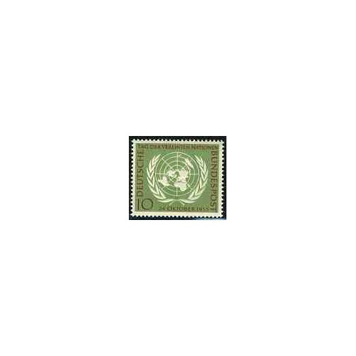 تمبر خارجی - 1 عدد تمبر دهمین سالگرد سازمان ملل - جمهوری فدرال آلمان 1955