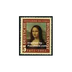 تمبر خارجی - 1 عدد تمبر لئوناردو داوینچی - تابلو مونالیزا - جمهوری فدرال آلمان 1952