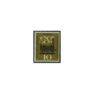 تمبر خارجی - 1 عدد تمبر  125 امین سالگرد راه آهن - جمهوری فدرال آلمان 1960