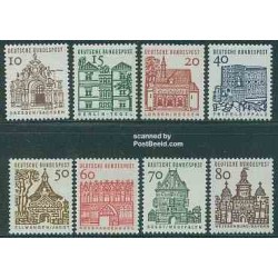تمبر خارجی - 8 عدد تمبر سری پستی معماری - جمهوری فدرال آلمان 1964