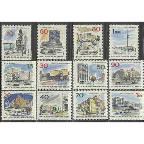 تمبر خارجی - 12 عدد تمبر برلین جدید - برلین آلمان 1965