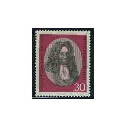 تمبر خارجی - 1 عدد تمبر گاتفرید ویلهلم لاینیز - سیاستمدار و فیلسوف - جمهوری فدرال آلمان 1966