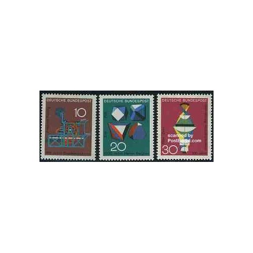 تمبر خارجی - 3 عدد تمبر علوم و تکنولوژی - جمهوری فدرال آلمان 1968