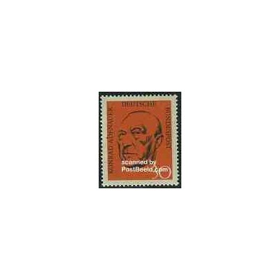 تمبر خارجی - 1 عدد تمبر کنراد آدناور - اولین صدر اعظم آلمان - جمهوری فدرال آلمان 1968
