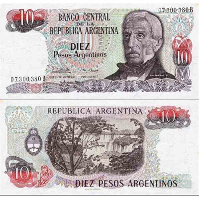 اسکناس 10 پزو - آرژانتین 1984