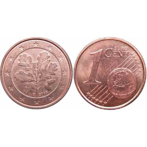 سکه 1 سنت یورو - مس روکش فولاد - آلمان 2006 غیر بانکی