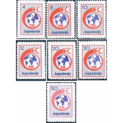 7 عدد تمبر خیریه - هفته صلیب سرخ  - یوگوسلاوی 1988