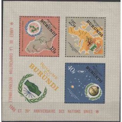 مینی شیت  تمبر سال بین المللی همکاری  - بروندی 1965