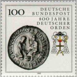 1 عدد تمبر 800مین سال نظام آلمان - جمهوری فدرال آلمان 1990