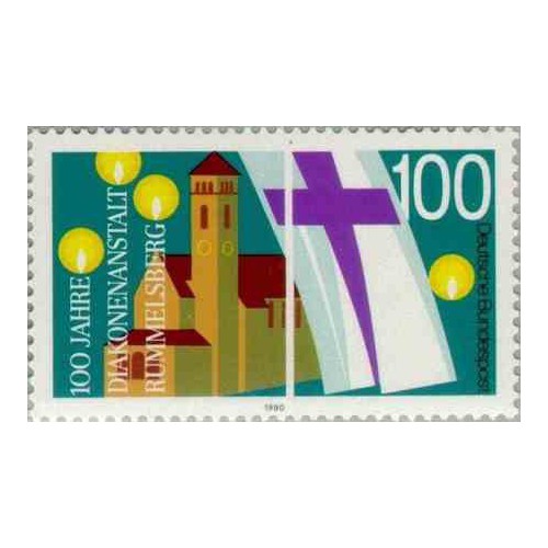 1 عدد تمبر صدمین سالگرد موسسه پرستاری خواهران رامسلبرگ - جمهوری فدرال آلمان 1990