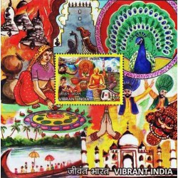 مینی شیت هندوستان پرطراوات - نقاشی -  هندوستان 2016 قیمت 5.3 دلار
