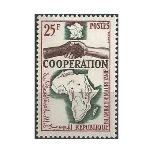 1 عدد تمبر سال همکاری بین المللی - موریتانی 1964